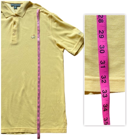 Masters Collection Polo Shirt Adult XXL 2XL Yellow Solid Short Sleeve Golf Mens - Picture 9 of 9